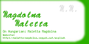 magdolna maletta business card
